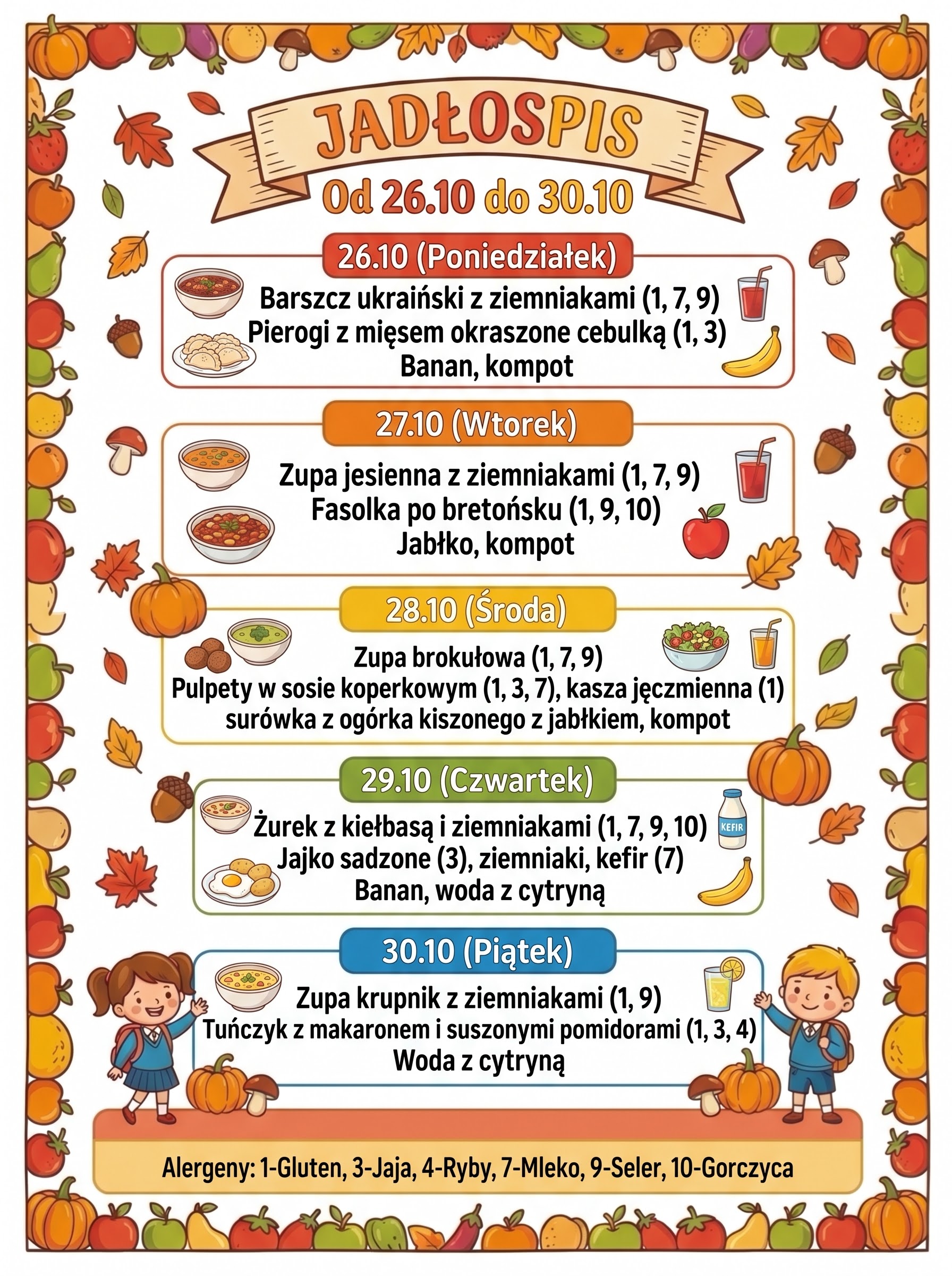 Obrazek przedstawia jadłospis